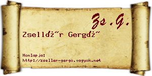 Zsellér Gergő névjegykártya